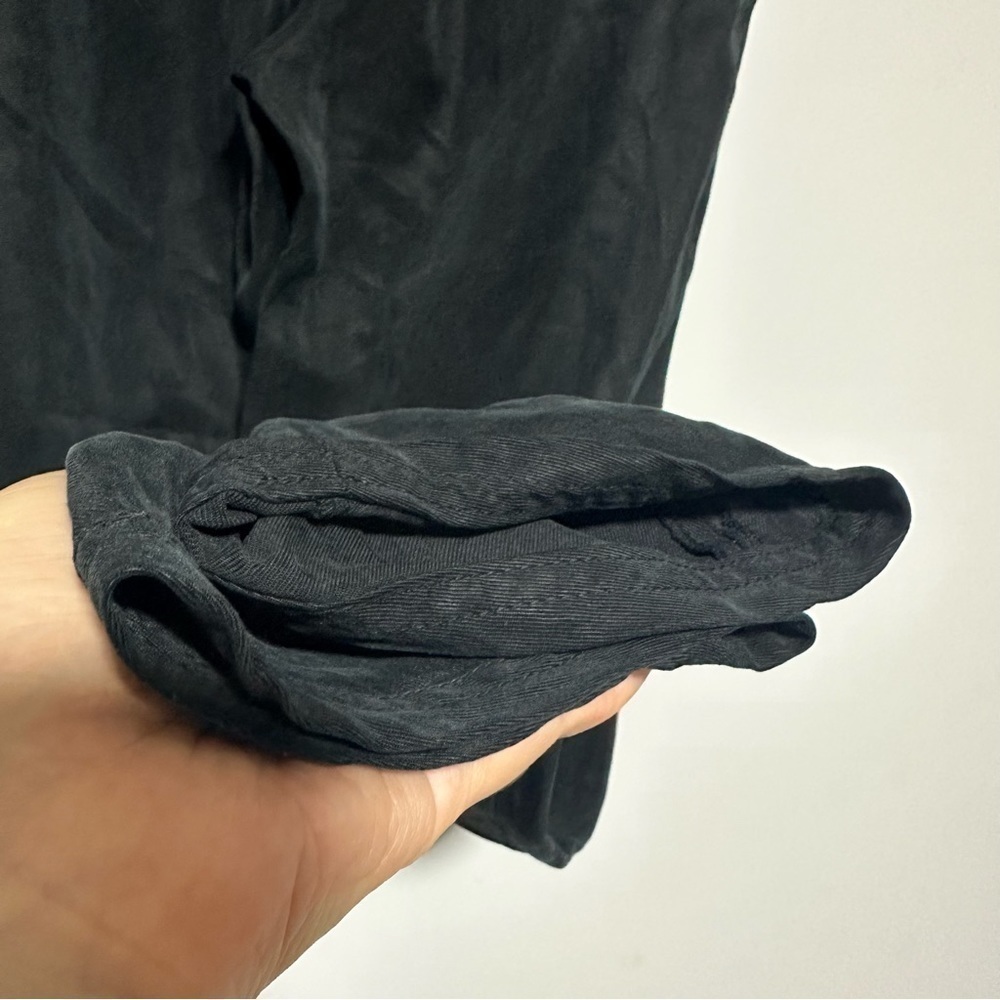 Aritzia Wilfred Casbah Lyocell Paper Bag Waist Ankle Trousers Black Size 2 - Picture 6 of 14